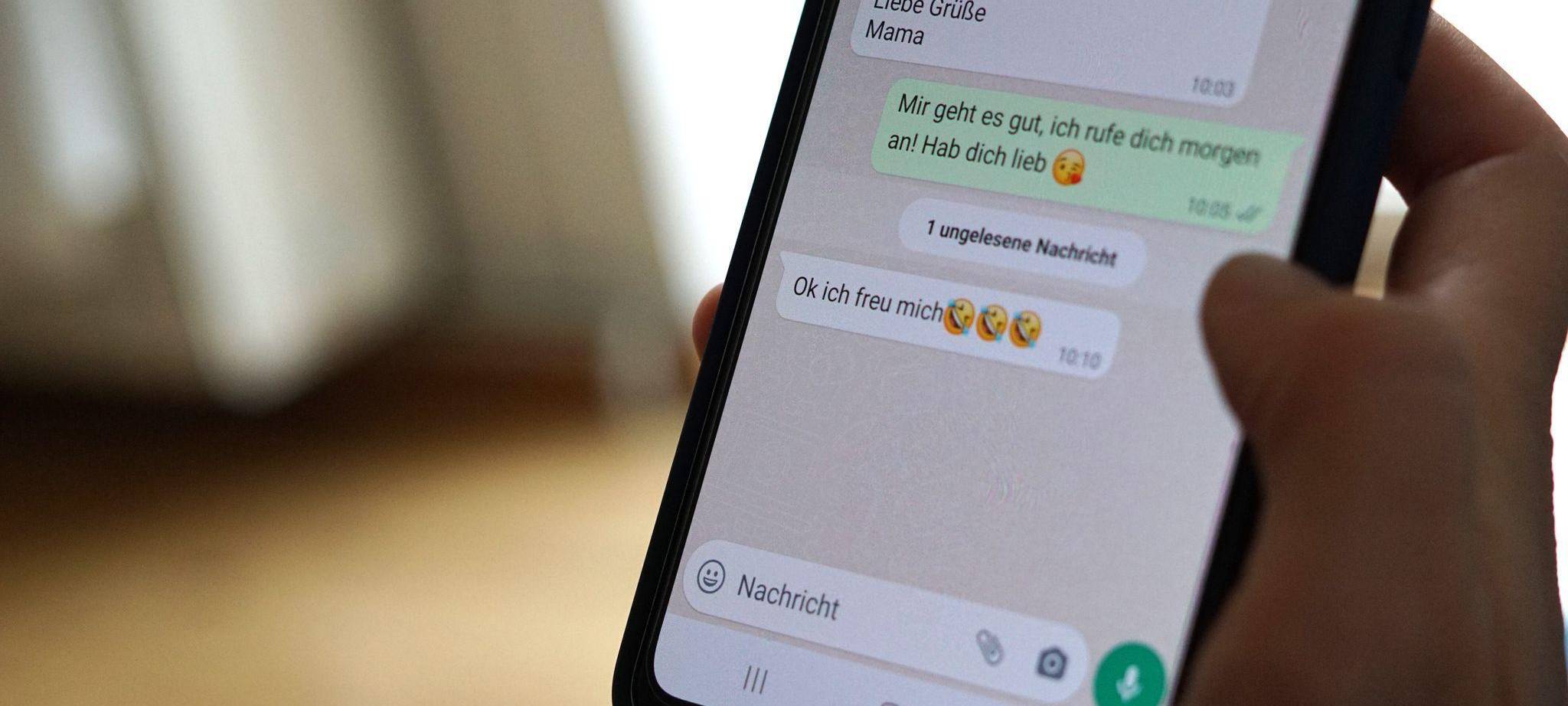 Whatsapps-Nachrichten in einem Chat