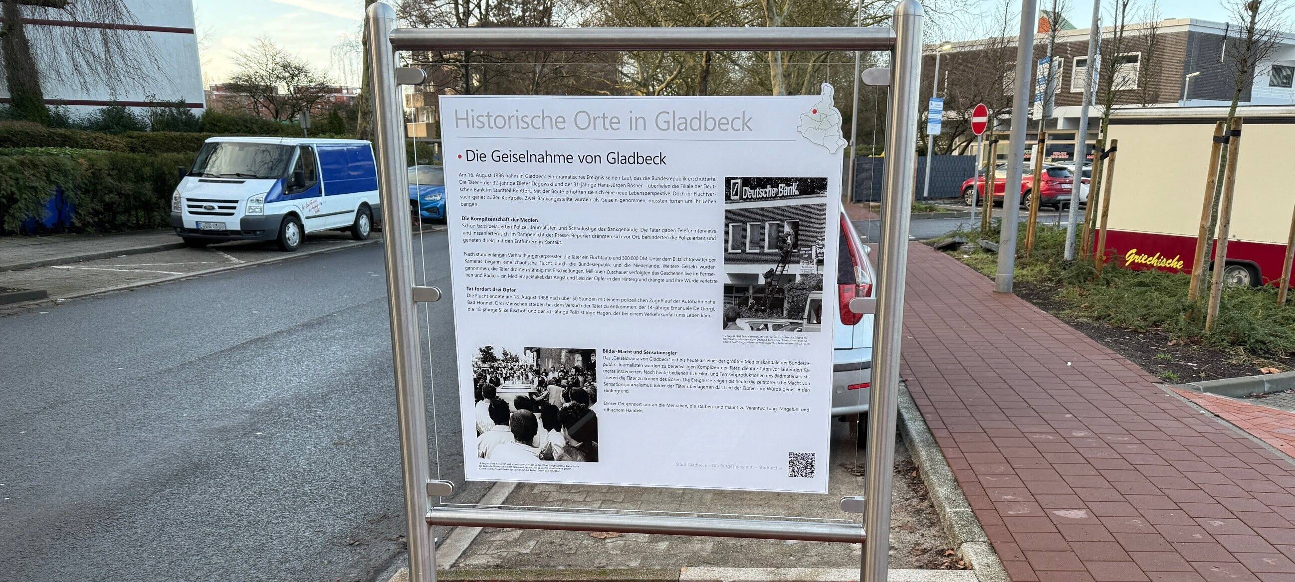Geschichtstafel zum Gladbecker Geiseldrama enthüllt