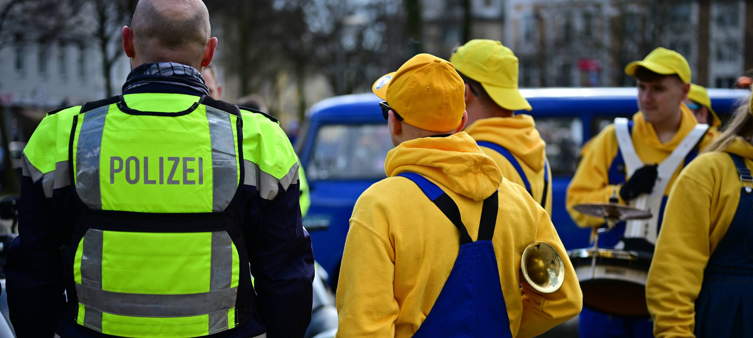 Polizei bei uns ist an Karneval verstärkt im Einsatz