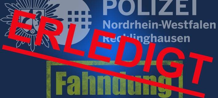 Fahndung beendet, Quelle Polizei Recklinghausen