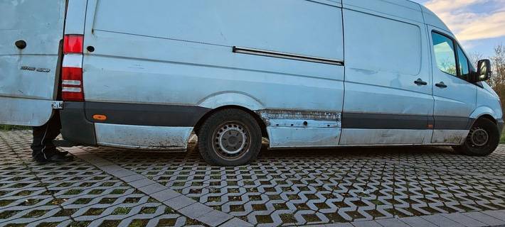 Der überladene Transporter.