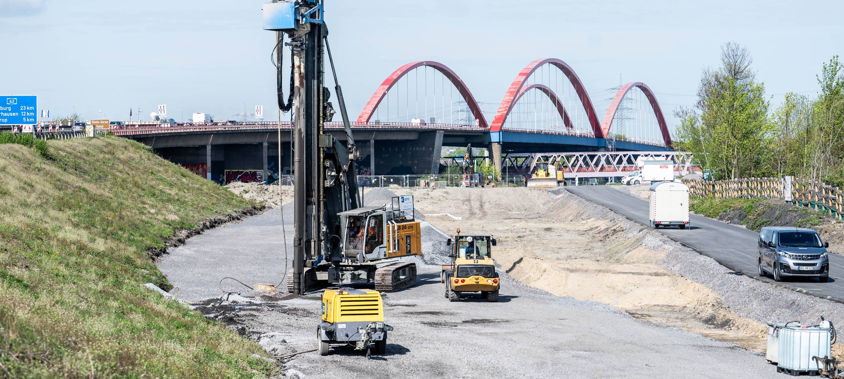 Vorbereitungen für den A42-Ausbau in Bottrop laufen