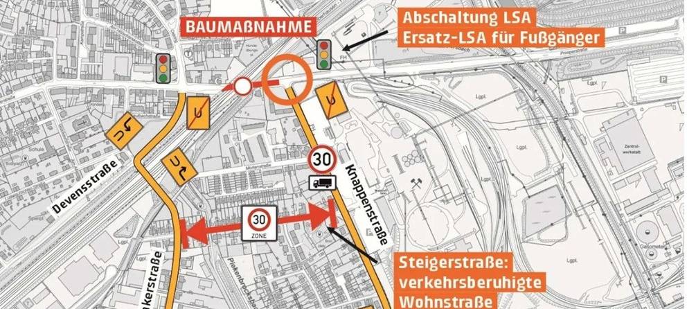 Umleitungspläne für Prosperstraßen-Sperrung