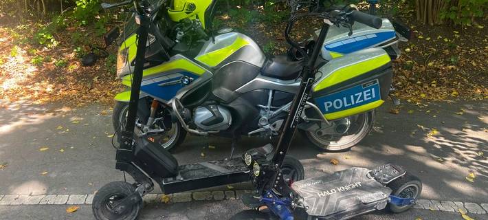 Urheber: Polizei Gelsenkirchen
Zwei nicht zugelassene E-Scooter wurden durch die Polizei überprüft