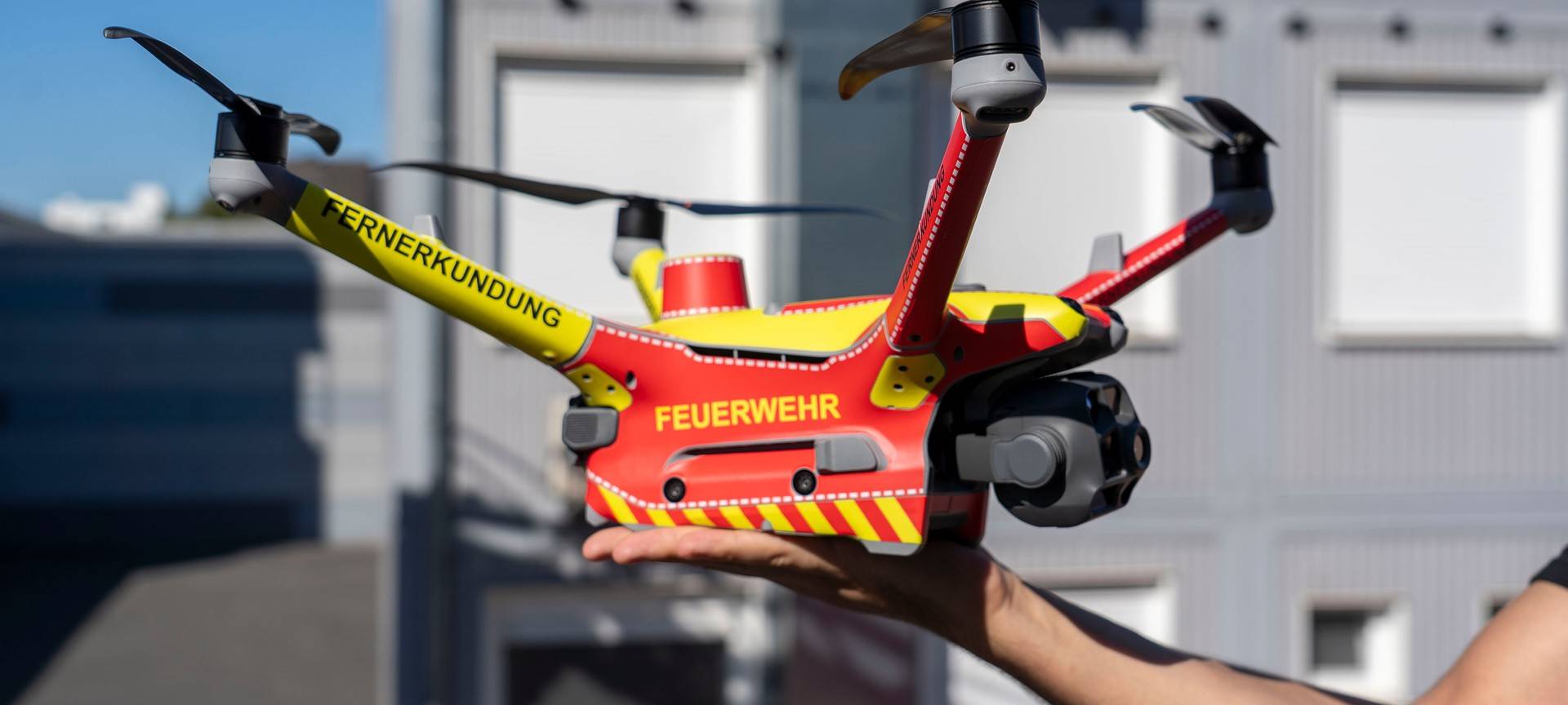 Feuerwehr Gladbeck testet automatisierte Drohne