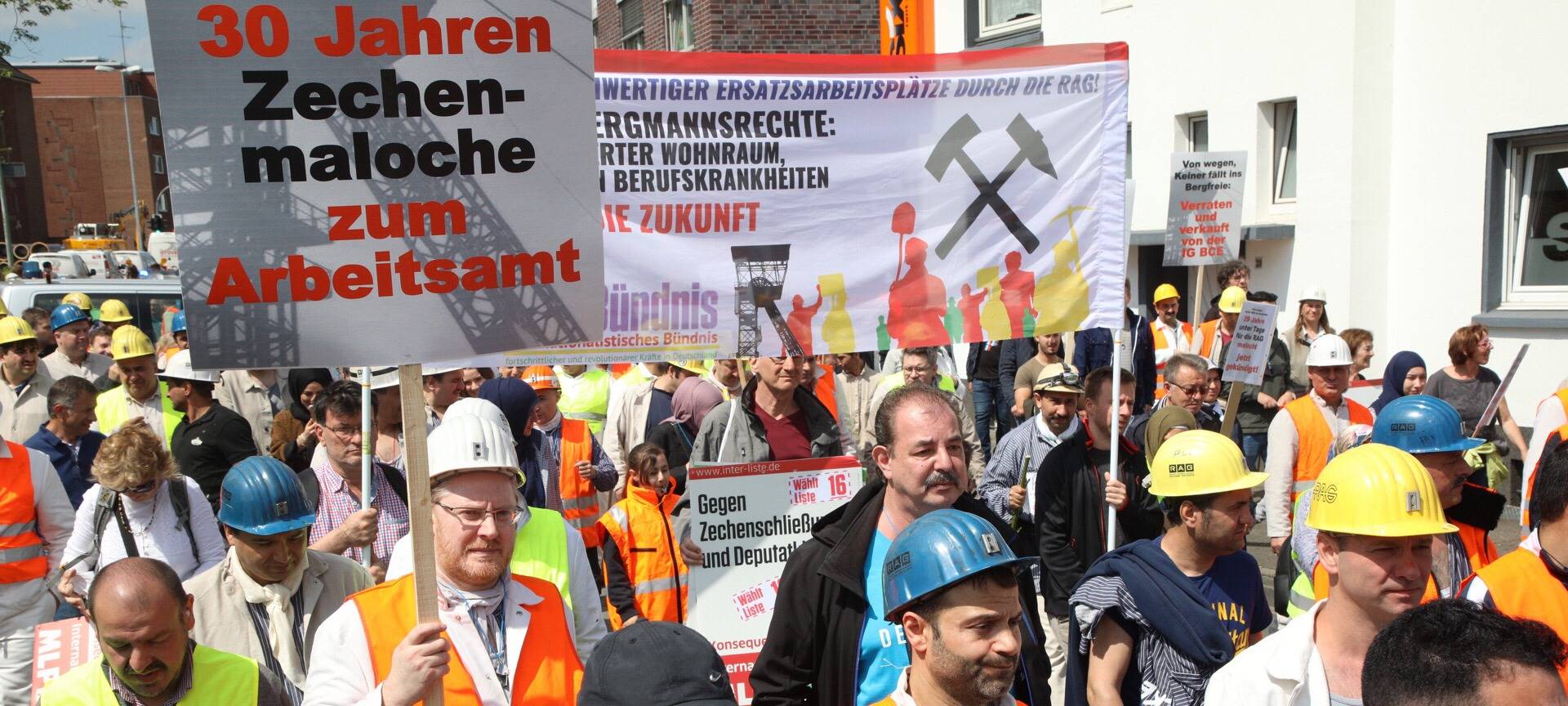 Bergleute demonstrieren