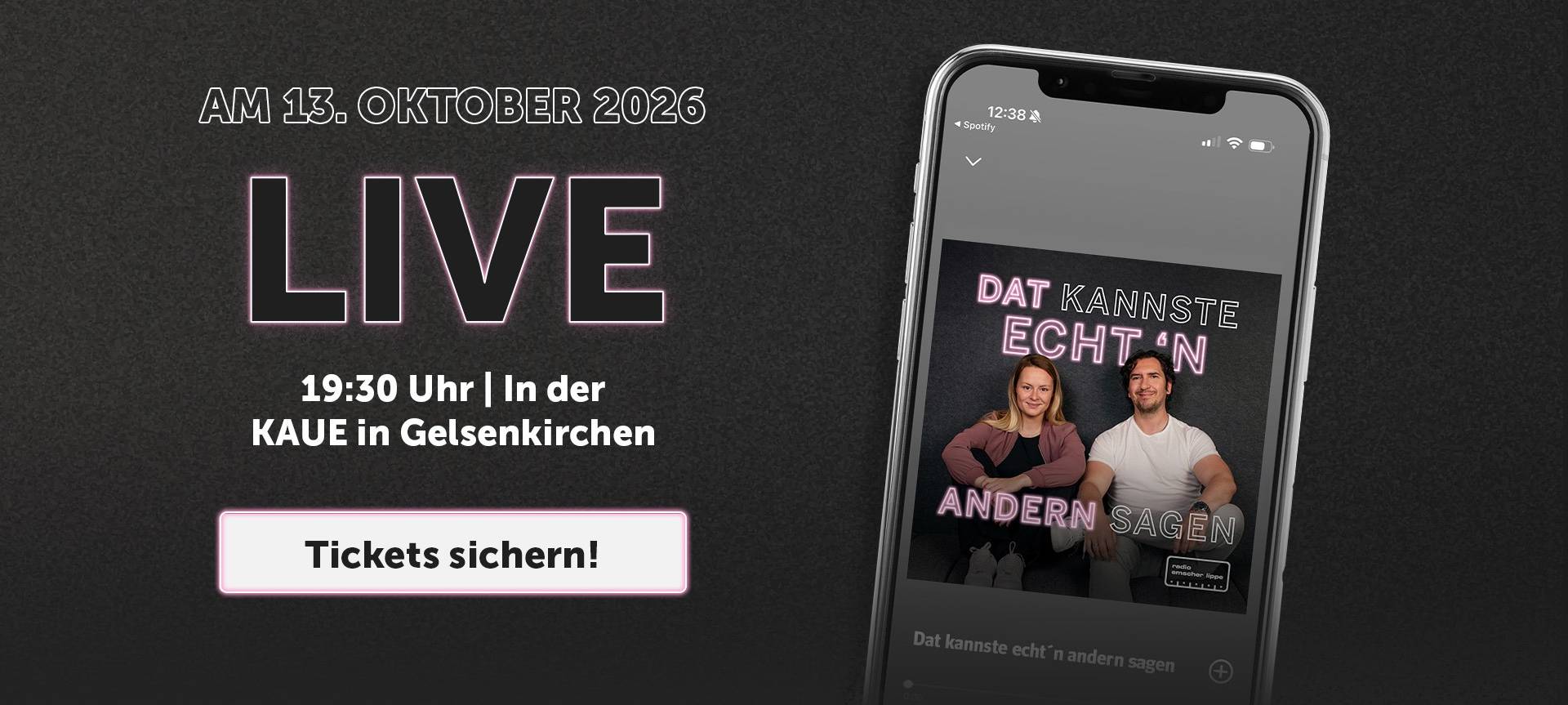 „Dat kannste echt ’n andern sagen“ live in der KAUE – jetzt Tickets sichern