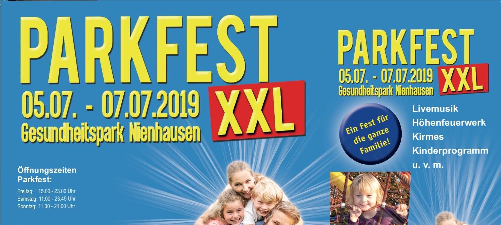 Der Flyer zum Parkfest XXL im Revierpark Nienhausen