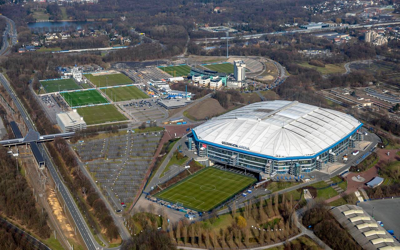 Luftbild der Veltins-Arena