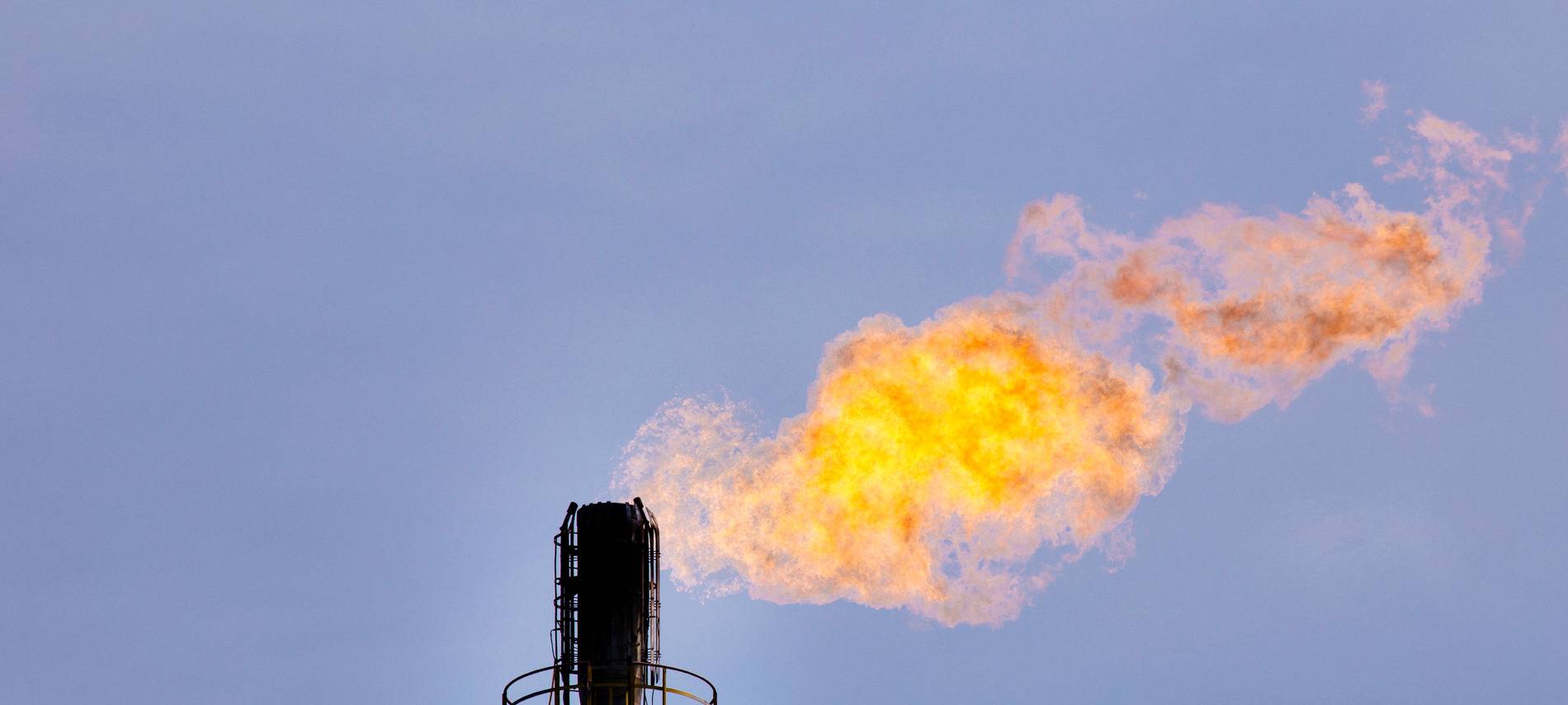 Bild einer brennenden Gasfackel