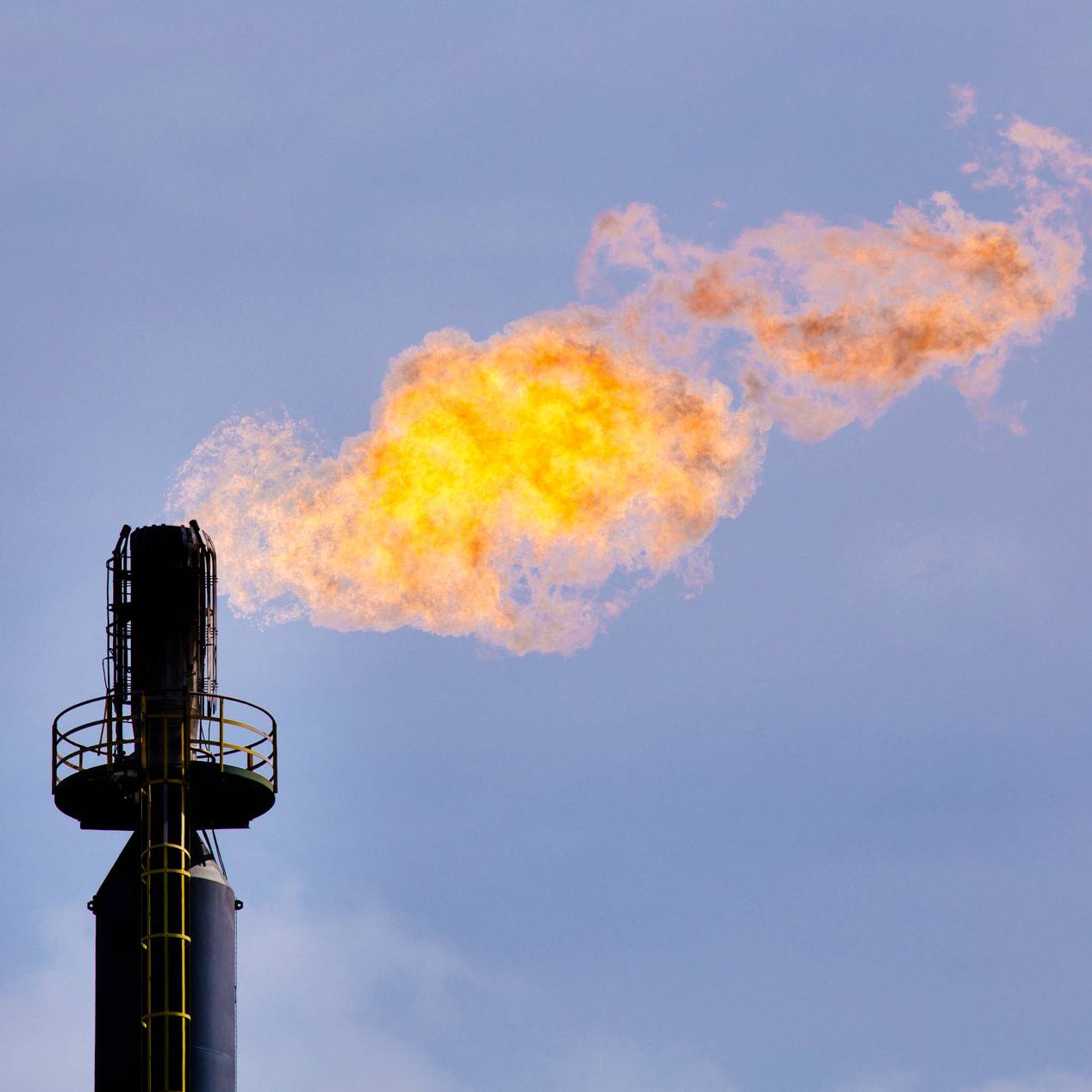 Bild einer brennenden Gasfackel