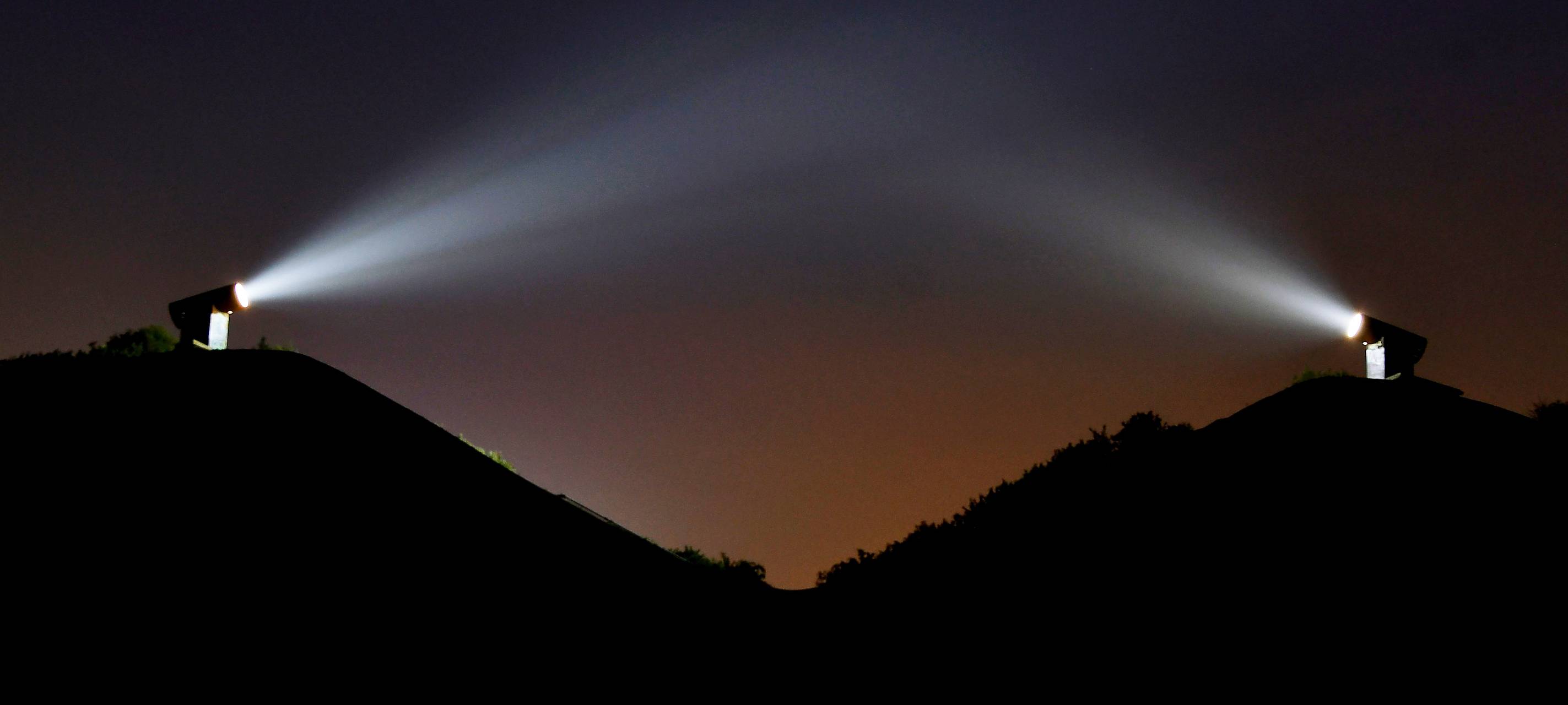 Bild der Rungeberghalde in der Nacht.