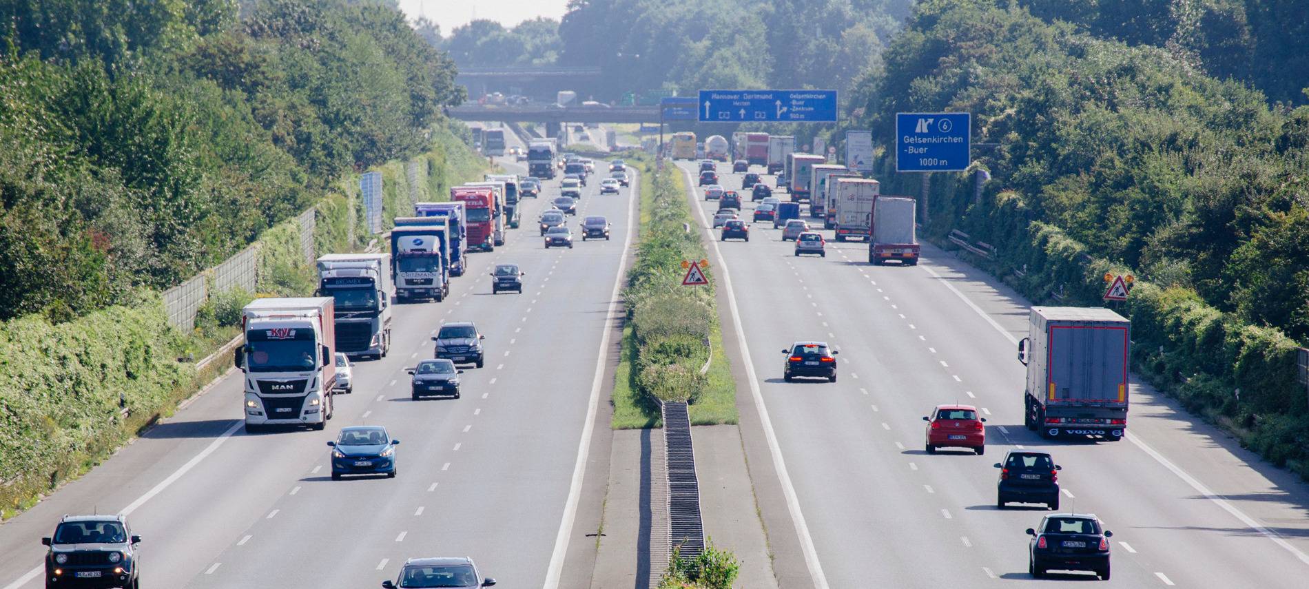 Symbolbild der A2 in Höhe Gelsenkirchen.