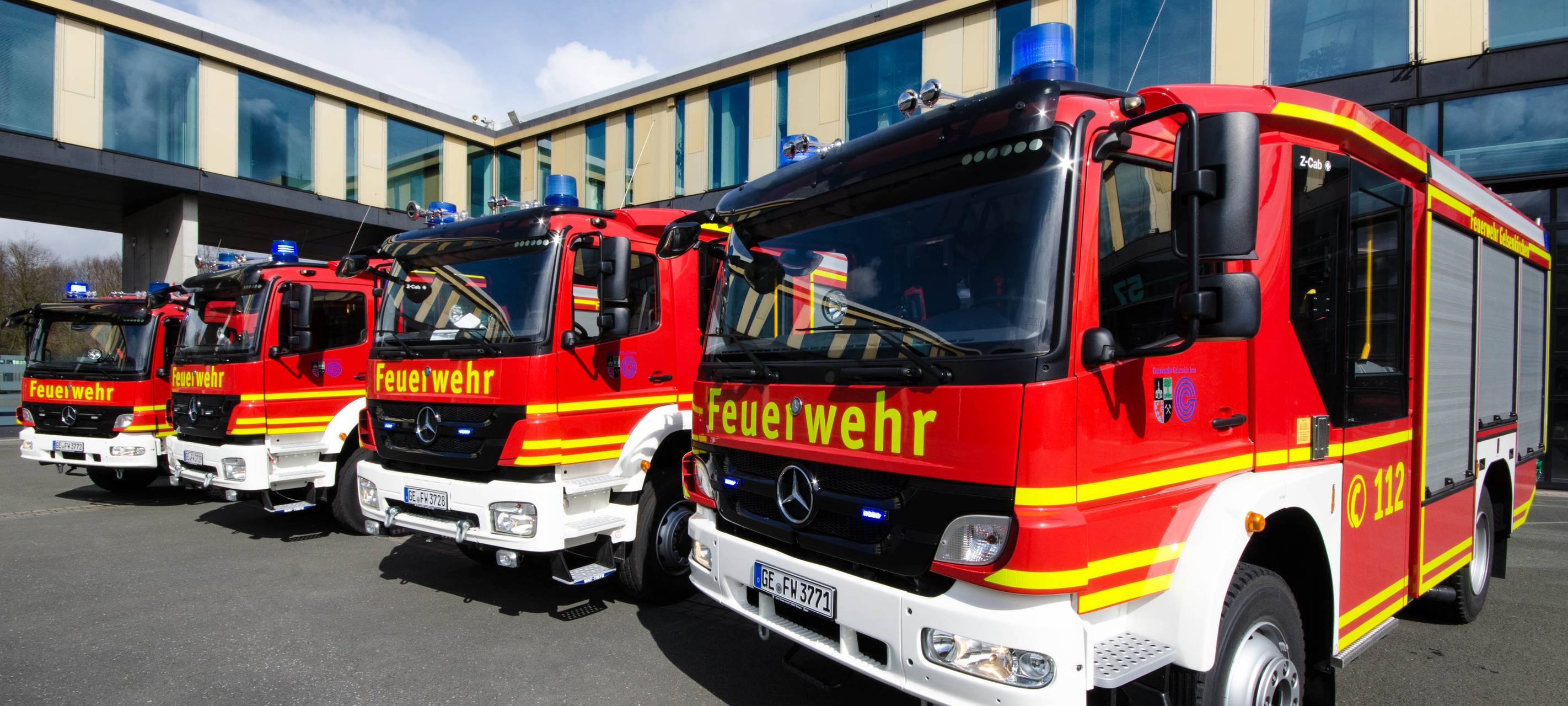 Die Feuerwehr Gelsenkirchen hat vier neue Hilfeleistungslöschfahrzeuge.