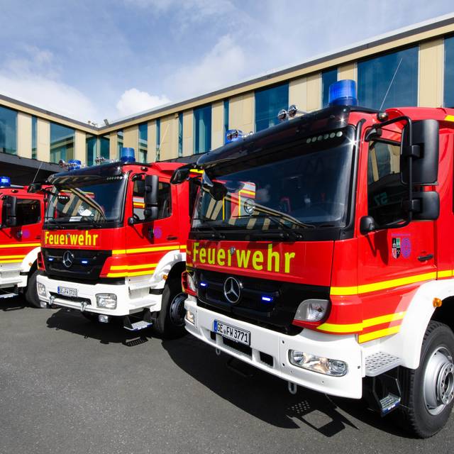 Die Feuerwehr Gelsenkirchen hat vier neue Hilfeleistungslöschfahrzeuge.