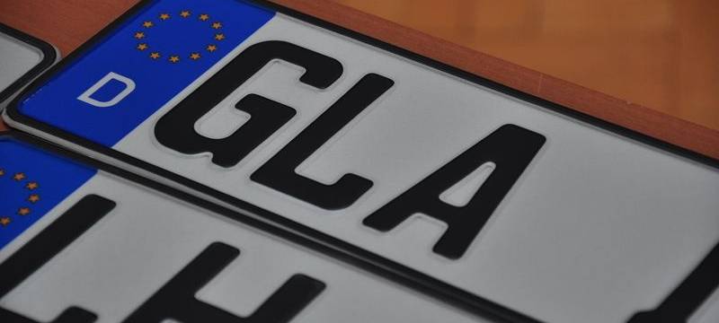 Nummernschilder bei der Polizei in Wanne-Eickel angespült