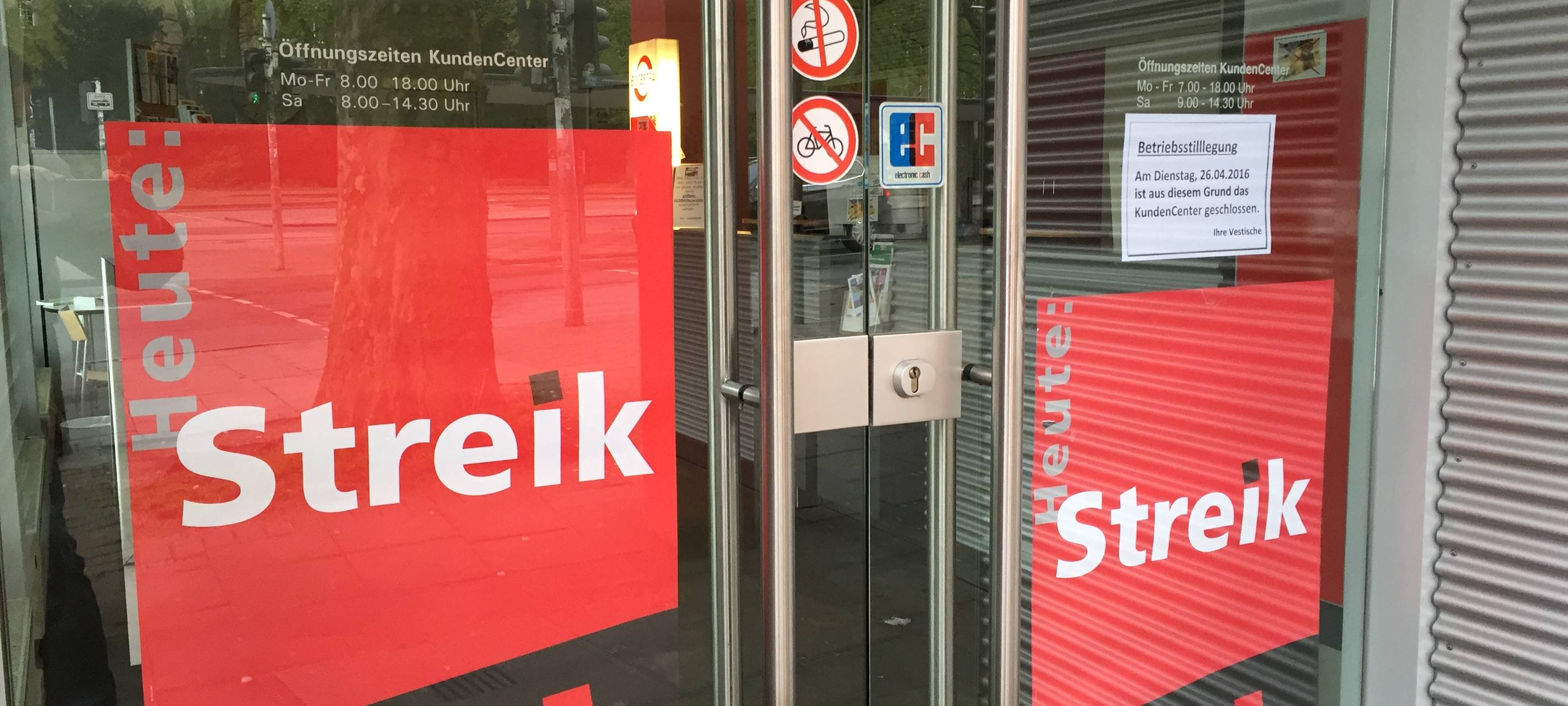 Morgen Warnstreik in Gladbeck, Bottrop, Gelsenkirchen