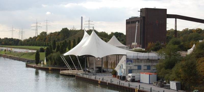 Das Amphitheater am Rhein-Herne-Kanal im Nordsternpark in Gelsenkirchen
