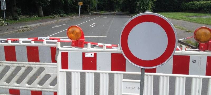 Konrad-Adenauer-Allee in Gladbeck gesperrt