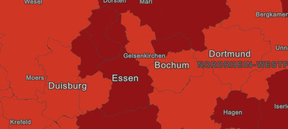 RKI-Karte Inzidenzwert Gelsenkirchen