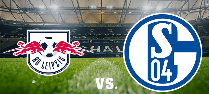 Die beiden Vereinslogos von Schalke und Leipzig.