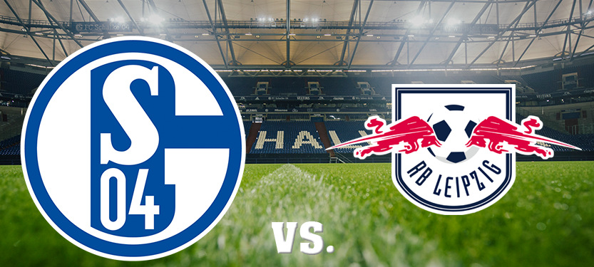 Die beiden Vereinslogos von Schalke und Leipzig.
