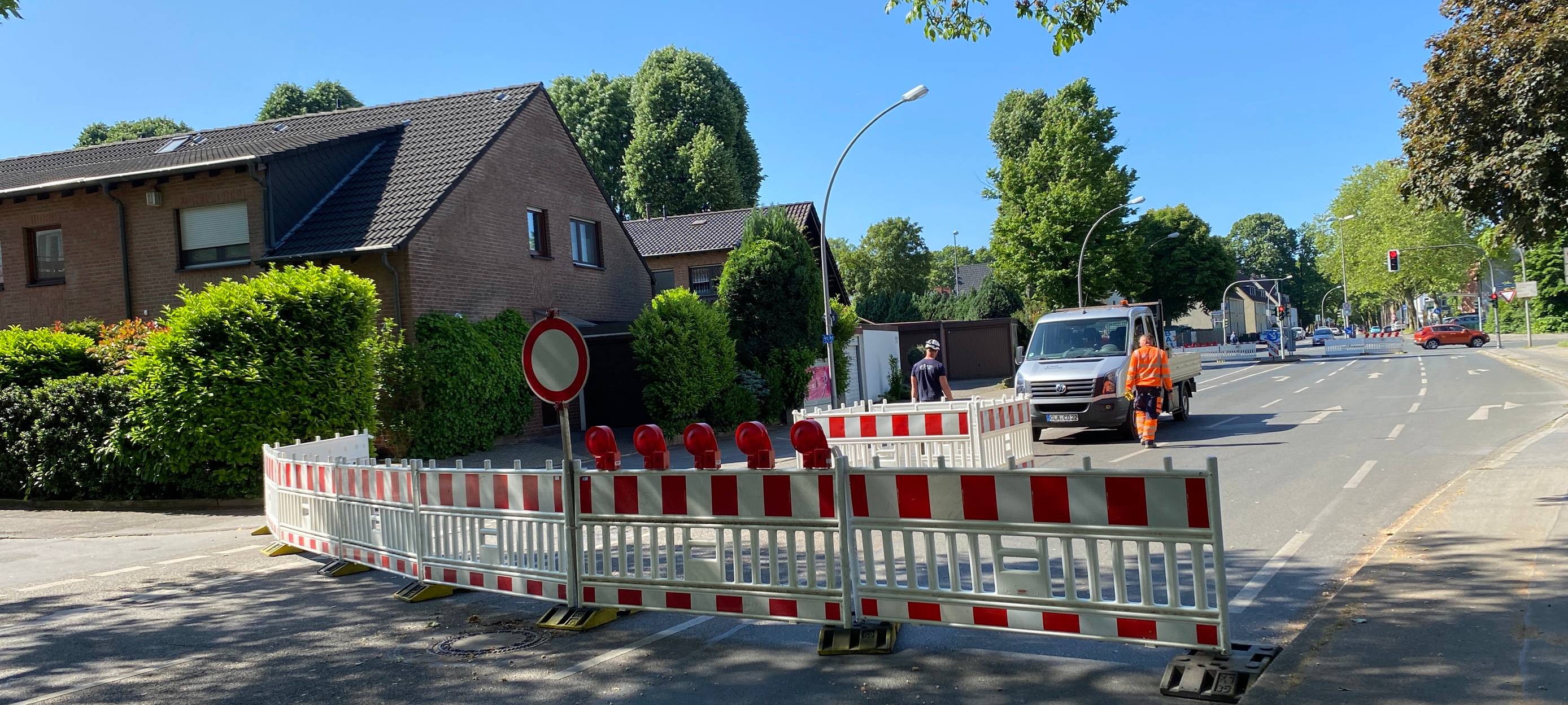 Straßensperrung in Gladbeck-Ost