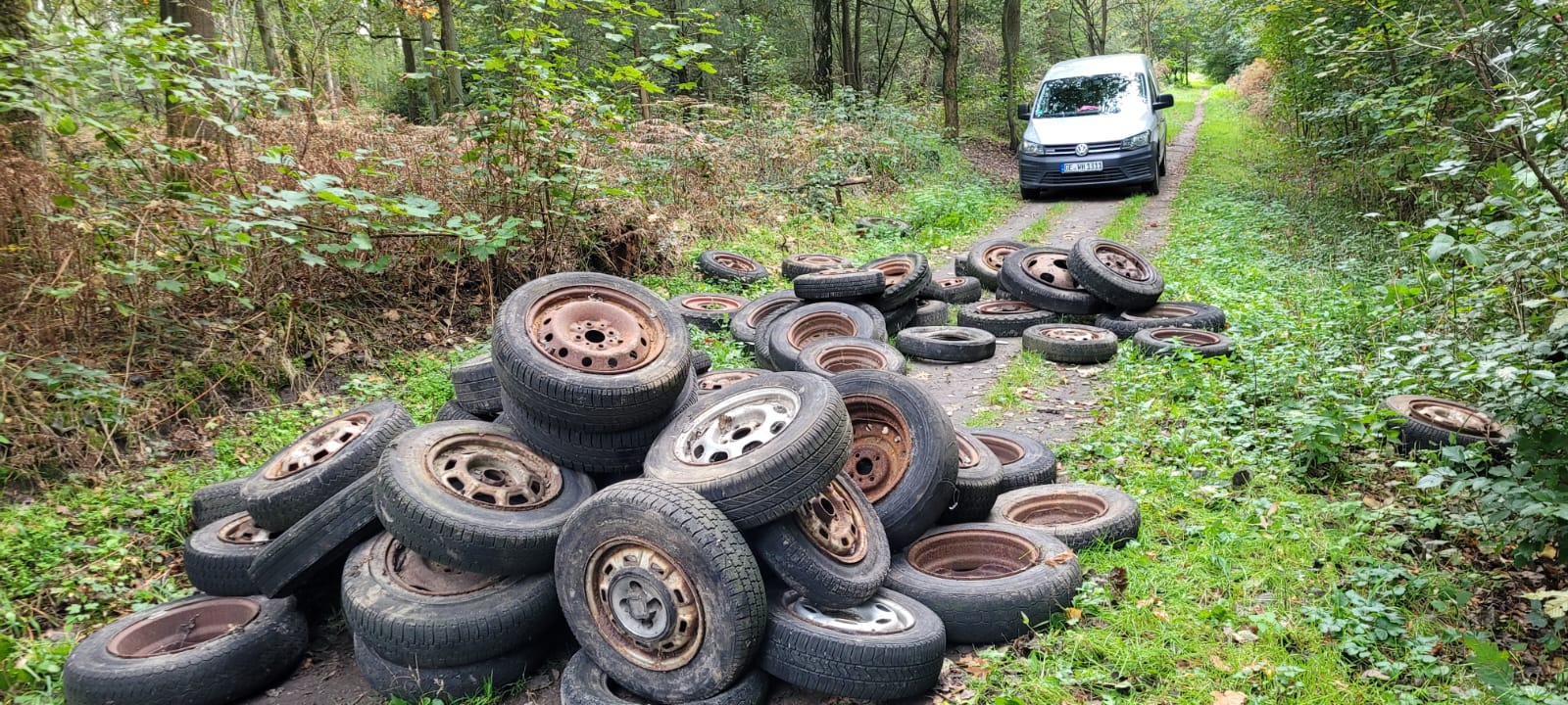 Illegale Müllkippe im Bottroper Wald