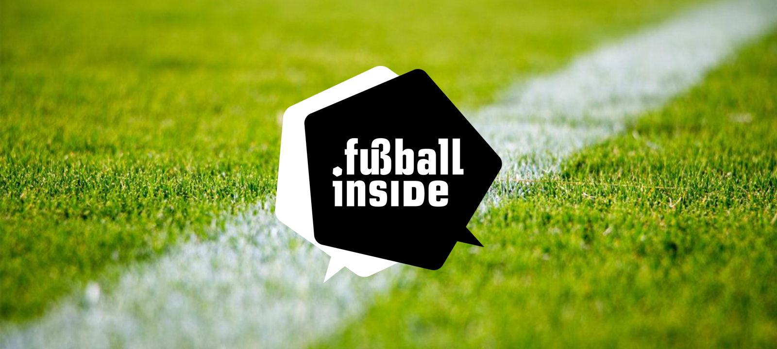 Fußball Inside Logo auf Rasenmotiv
