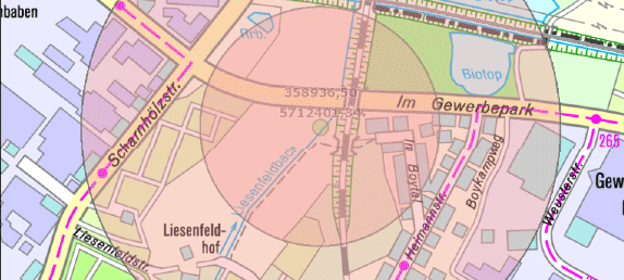 Eine Karte mit dem Fundort der Bombe in Bottrop-Boy