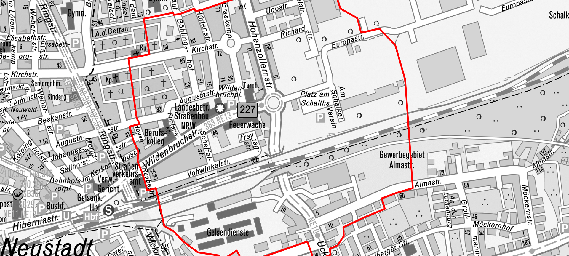 Eine Karte mit dem Fundort der Bombe.