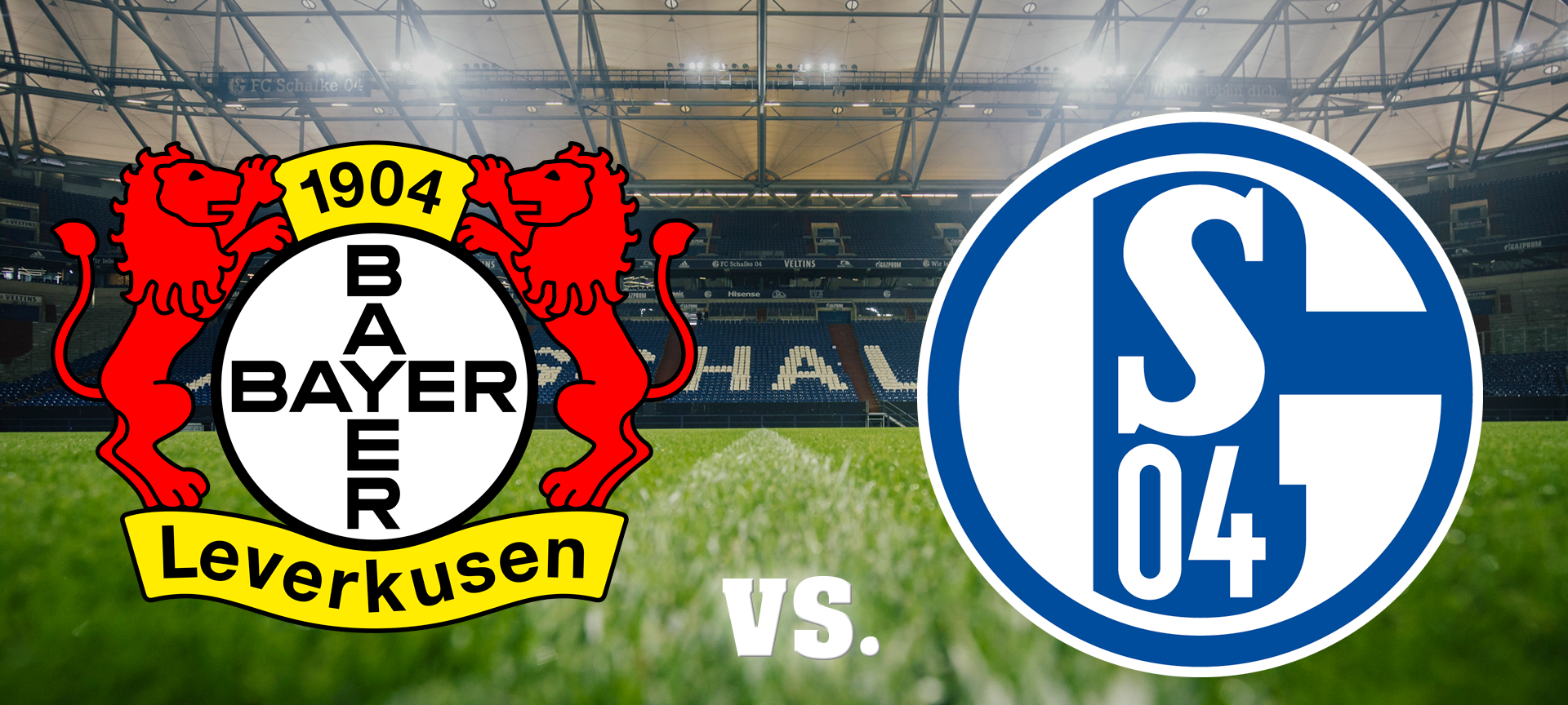 Die Logos der beiden Vereine Leverkusen und Schalke.