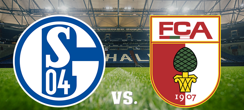 Die beiden Vereinslogos von Schalke und Augsburg