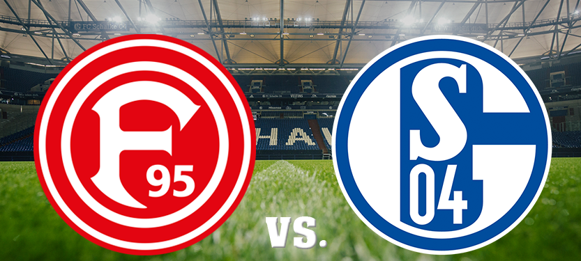 Die beiden Vereinslogos von Schalke und Fortuna Düsseldorf.