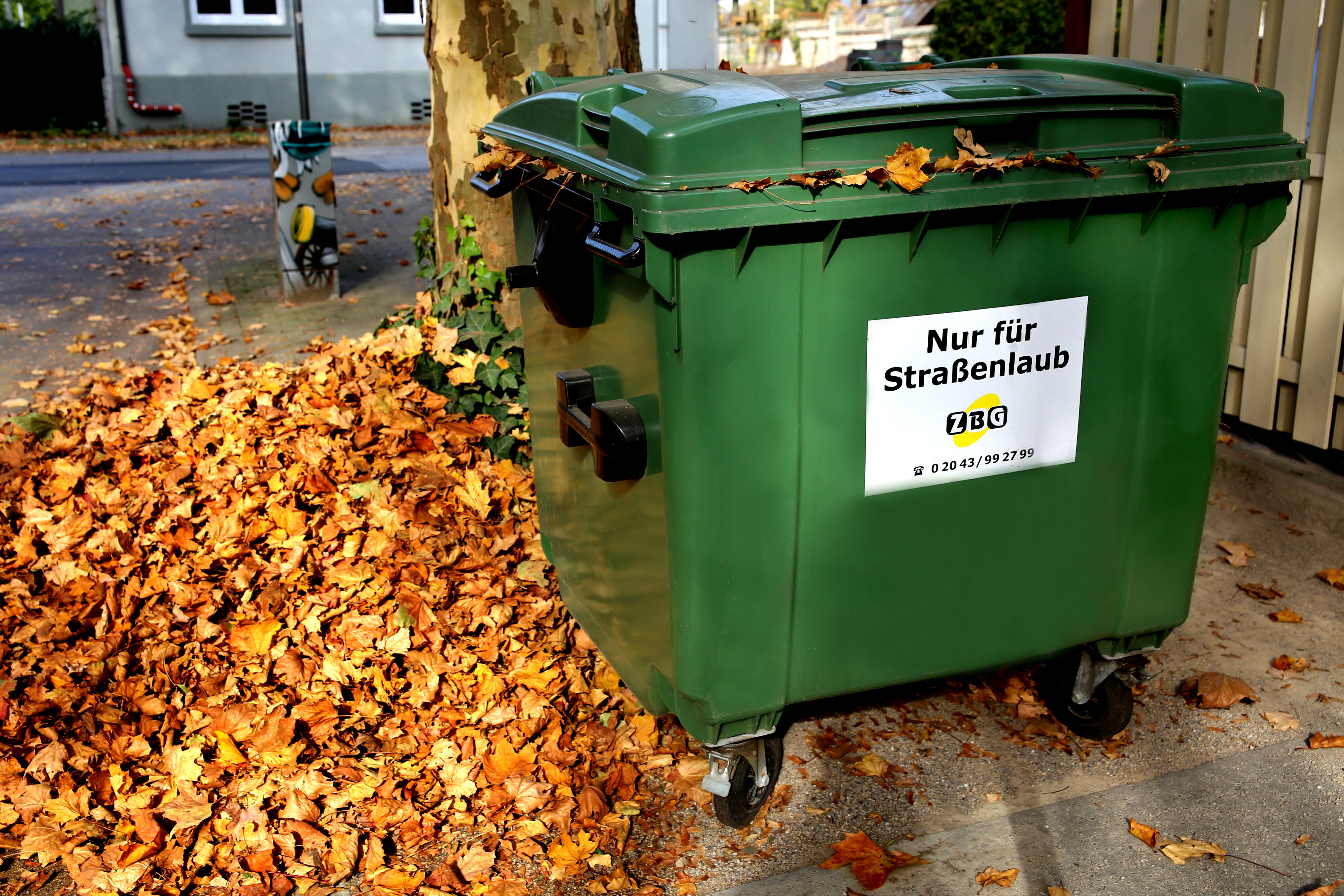 Container für Straßenlaub in Gladbeck